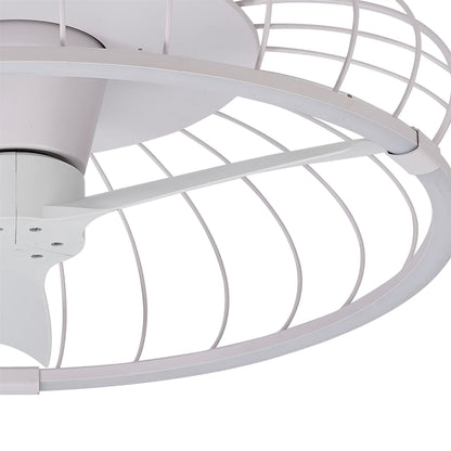 Nature 79cm 75W LED Dimmable Ceiling Light With Built-In 30W DC Reversible Fan, White Finish c/w Remote & APP Control, 5000lm