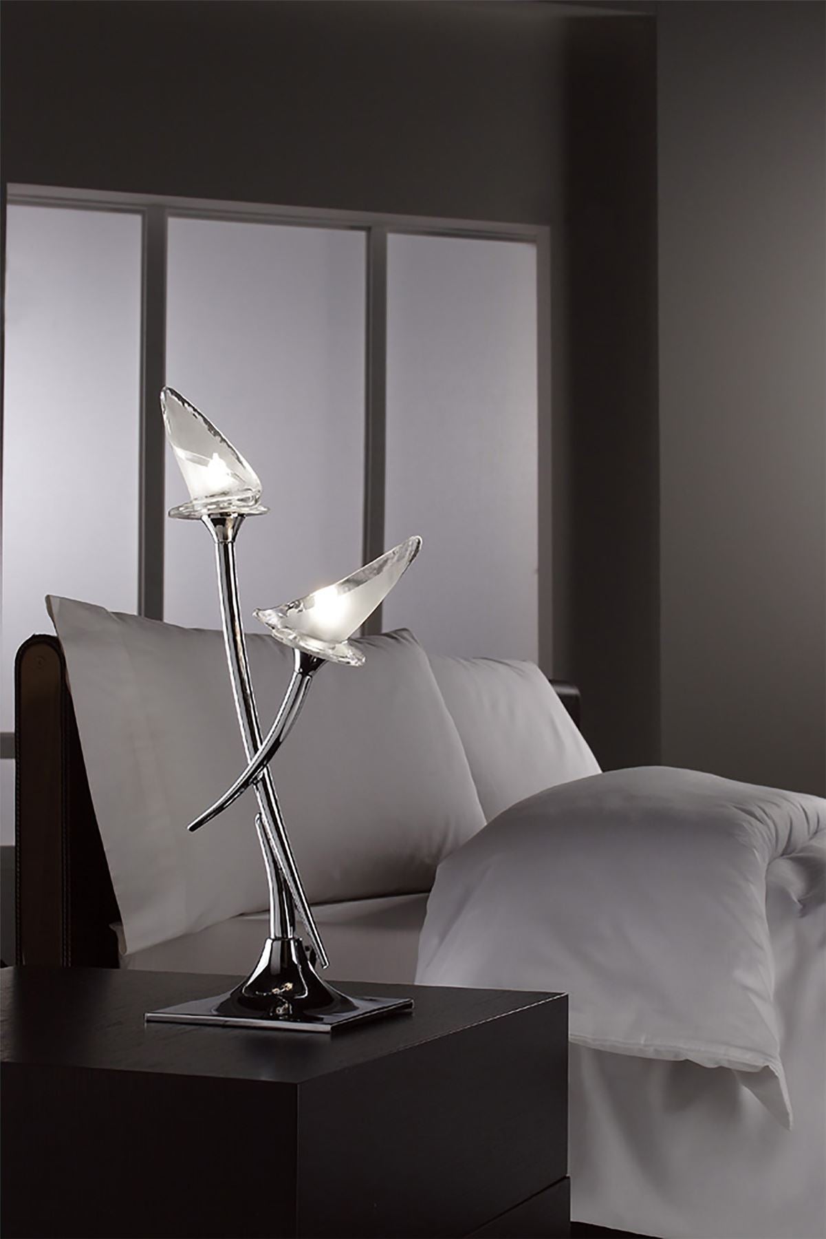 Mantra M0310 Flavia Table Lamp 2 Light G9, Polished Chrome