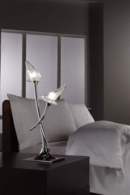 Mantra M0310 Flavia Table Lamp 2 Light G9, Polished Chrome