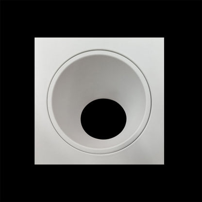 Mantra Fusion Brandon Recessed Downlight Square, 1 x GU10 (Max 12W), Matt White, Cut Out: 98mm, Lampholder Included