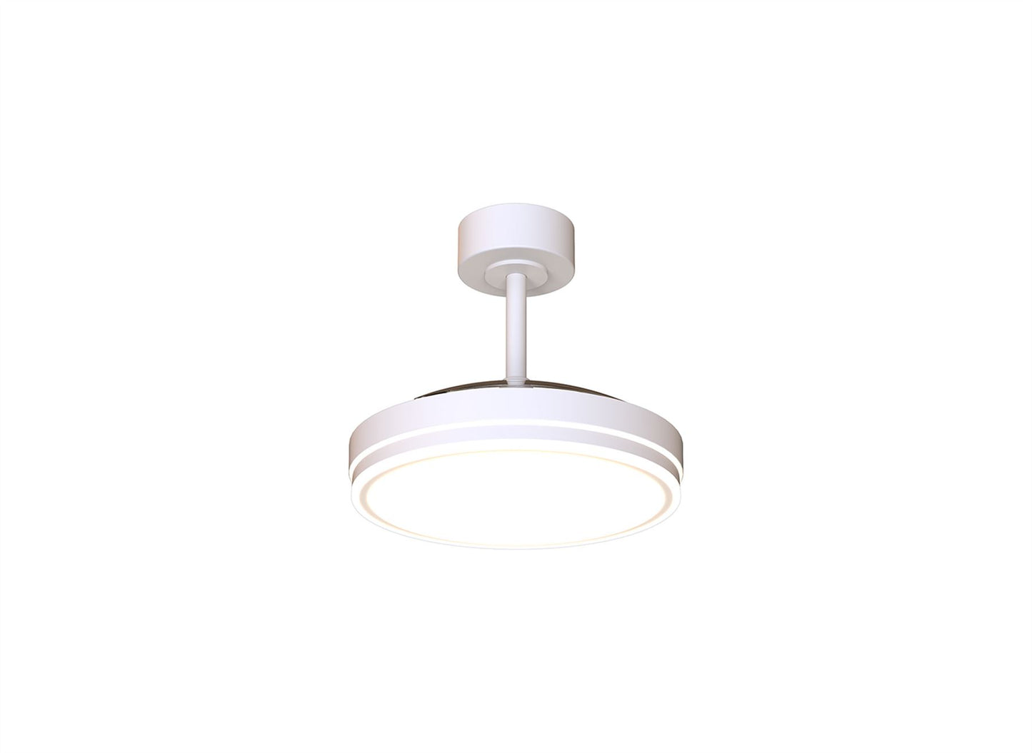 Luna 42cm 30W LED Dimmable Ceiling Light With Built-In 24W DC Fan, 3000-5000K Remote Control, 4845lm, White, 5yrs Warranty