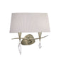 Mantra Mara Wall Light 2 Light E14, Antique Brass with Ivory White Shade