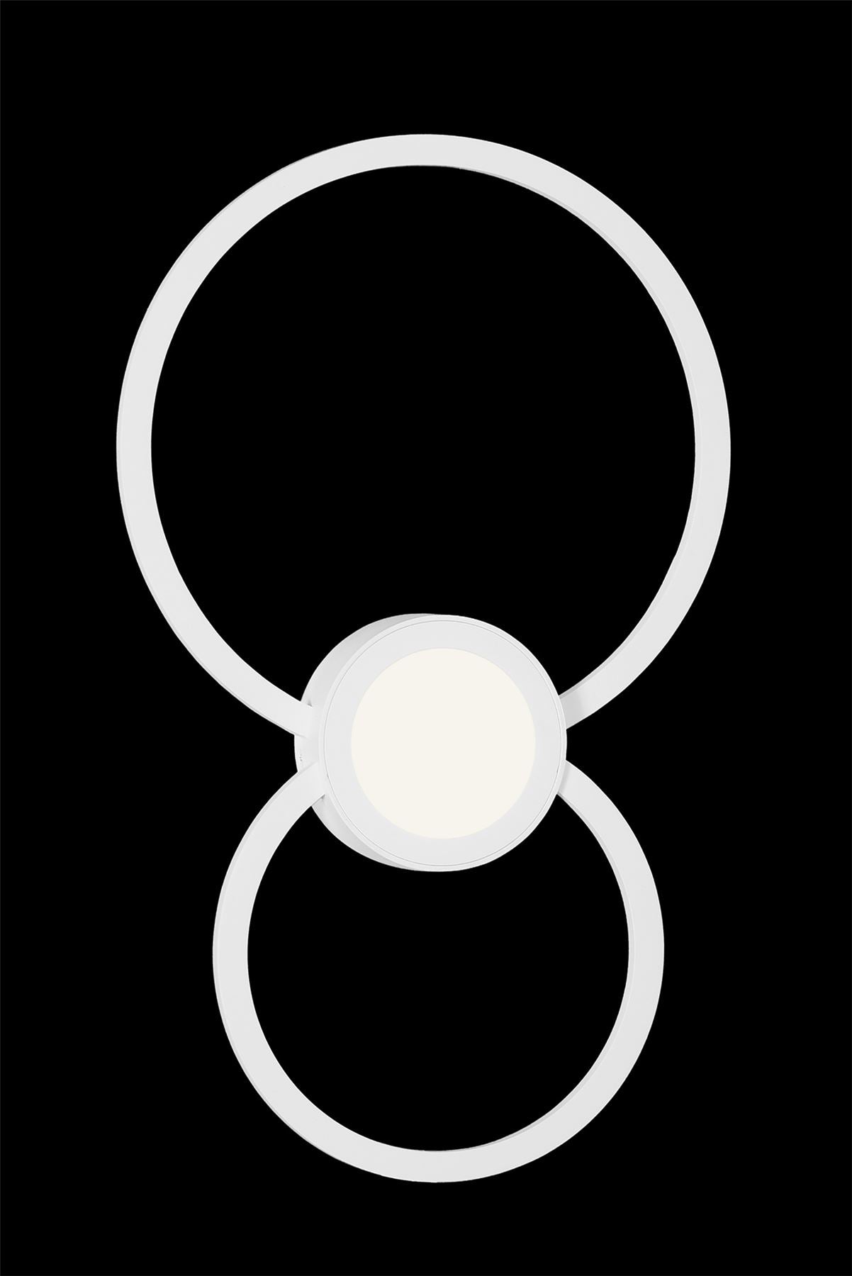 Mantra Fusion M6230 Mural Wall Light Circles, 24W, 3000K, 1440lm, White, 3yrs Warranty