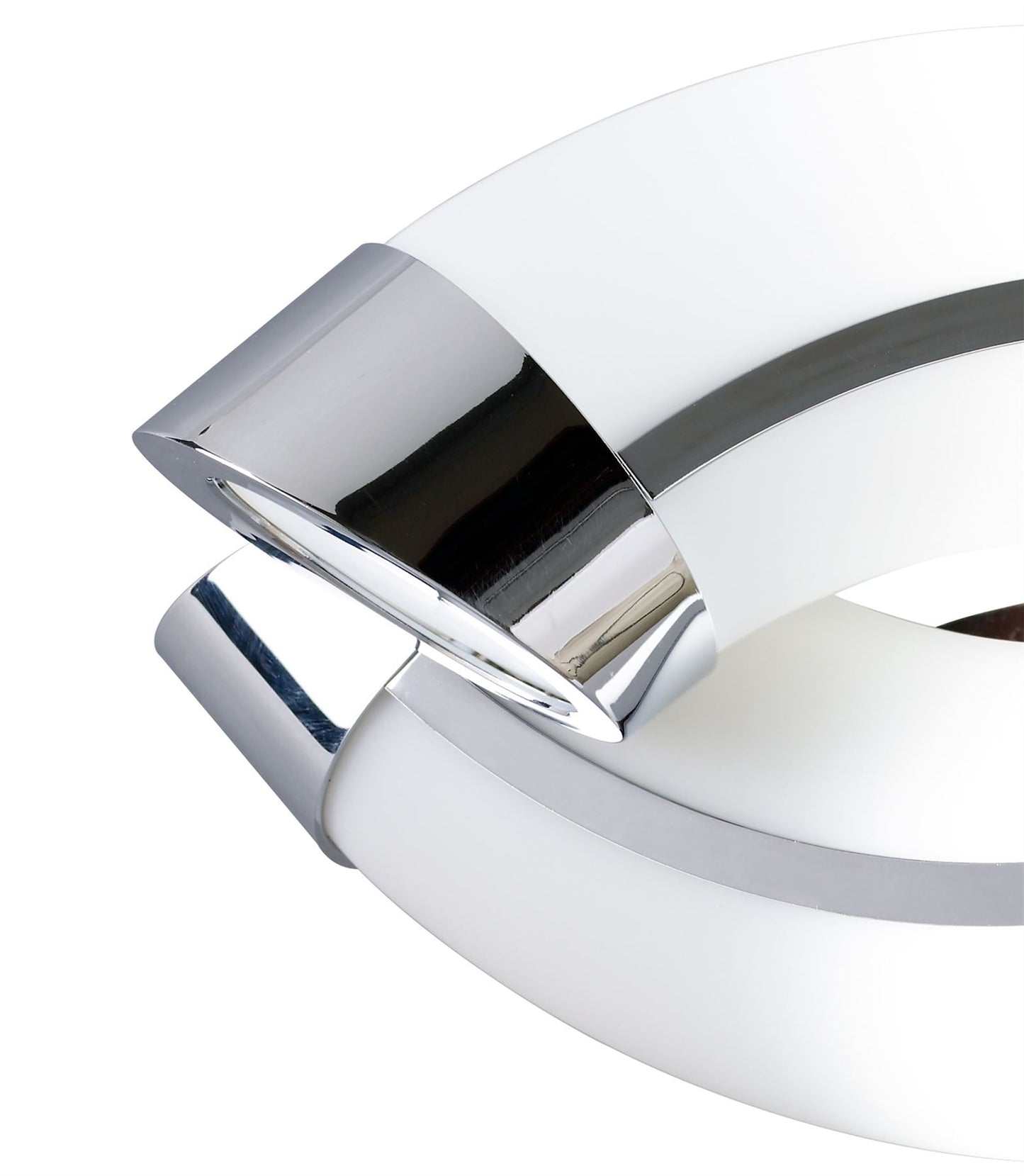 Mantra Guss Wall Light E27 2 Light E27, Polished Chrome/White Acrylic, CFL Lamps INCLUDED