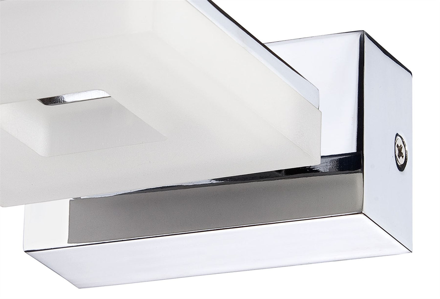 Mantra Fusion Marc Wall Light 1 Light 5W LED 3000K IP44, 450lm, Polished Chrome/Frosted Acrylic, 3yrs Warranty