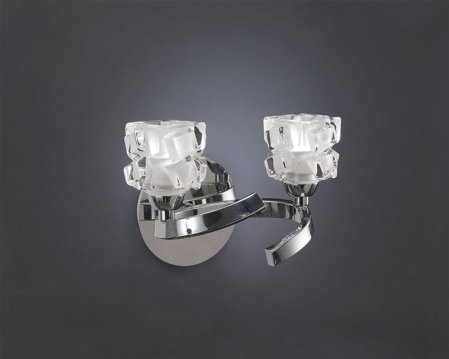 Mantra Ice Wall Light Switched 2 Light G9 ECO, Polished Chrome