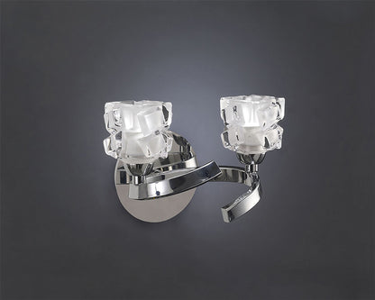 Mantra Ice Wall Light Switched 2 Light G9 ECO, Polished Chrome