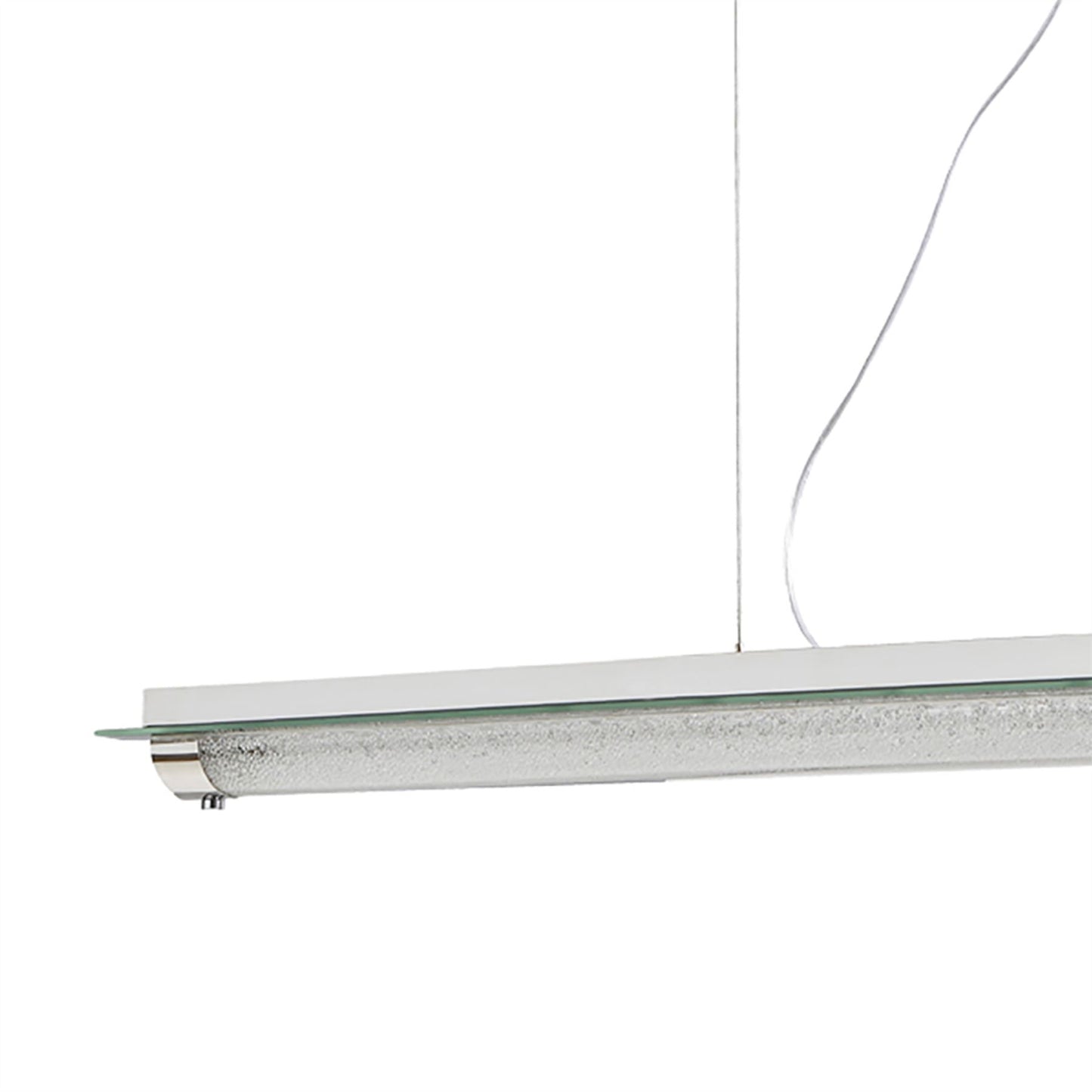 Mantra Fusion Tube Pendant 26W LED 4000K Polished Chrome/Sand Diamond, 2000lm, 3yrs Warranty