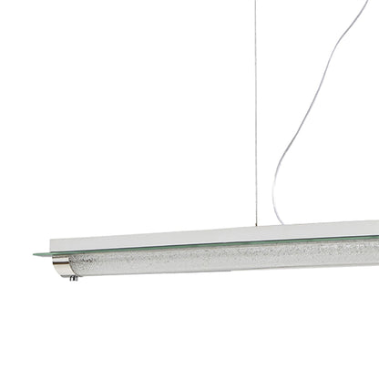 Mantra Fusion Tube Pendant 26W LED 4000K Polished Chrome/Sand Diamond, 2000lm, 3yrs Warranty