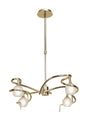 Mantra Dali 58cm Telescopic Pendant Convertible To Semi Flush 4 Light G9, Polished Brass