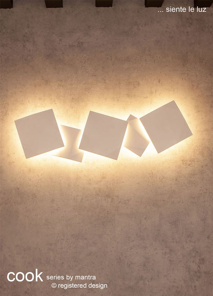 Mantra Fusion Cook Wall Light, 12.5W LED, 3000K, 975lm, White, 3yrs Warranty