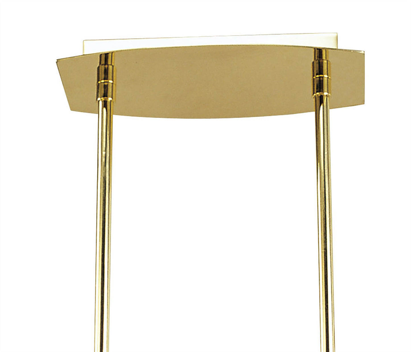 Mantra Alfa Linear Pendant 5 Light G9, Polished Brass