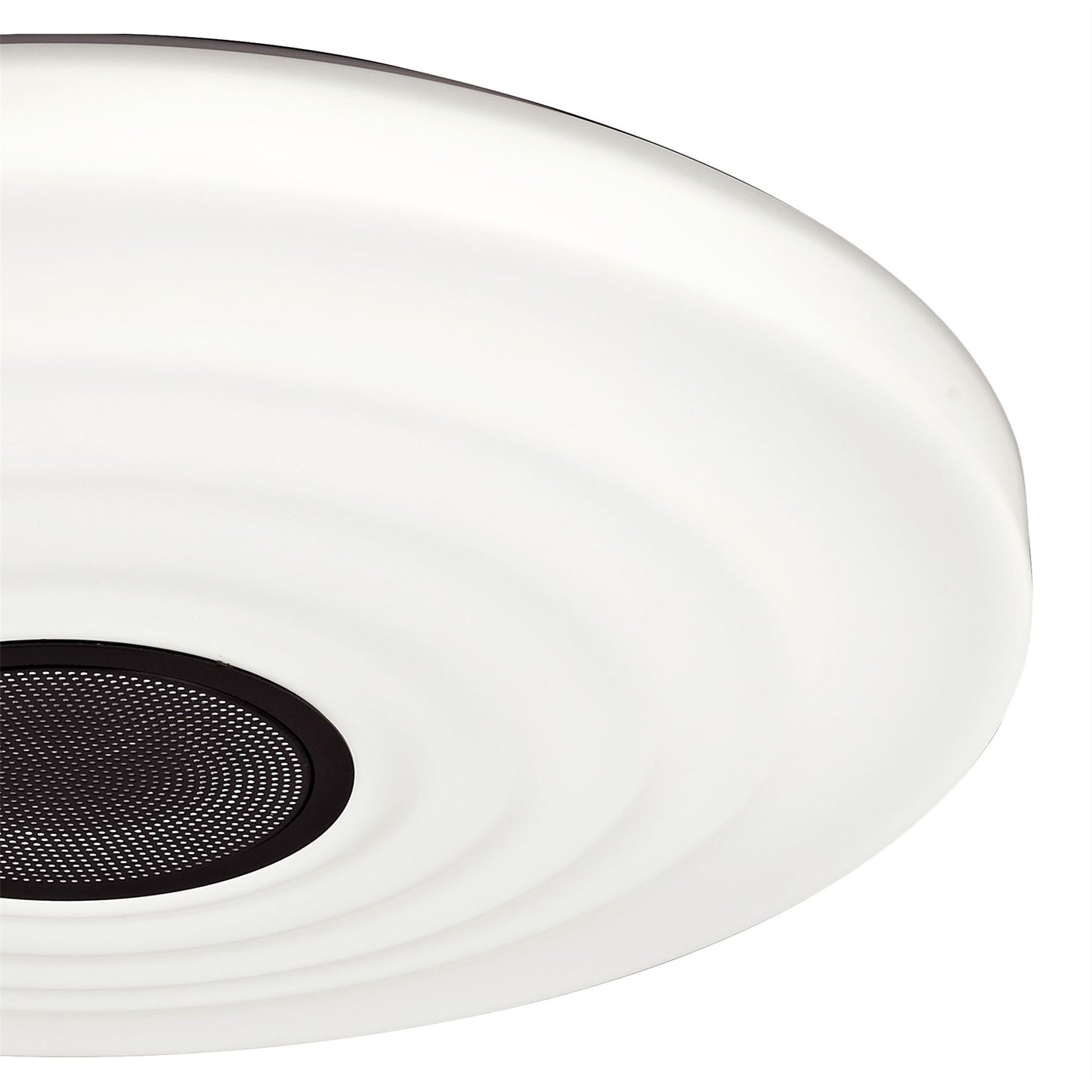 Mantra Fusion Fusion M5878 Ondas 60W LED Tunable White 3000K-6000K 4200lm, Dimmable Flush Ceiling Light with Built In 10W Speaker, Bluetooth Connection/Remote Control