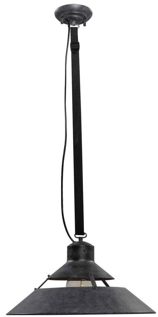Mantra M5440 Industrial Ceiling 1 Light 40W E27 Large, Oxide Metal, Black Belt