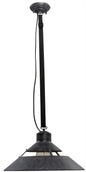 Mantra M5440 Industrial Ceiling 1 Light 40W E27 Large, Oxide Metal, Black Belt