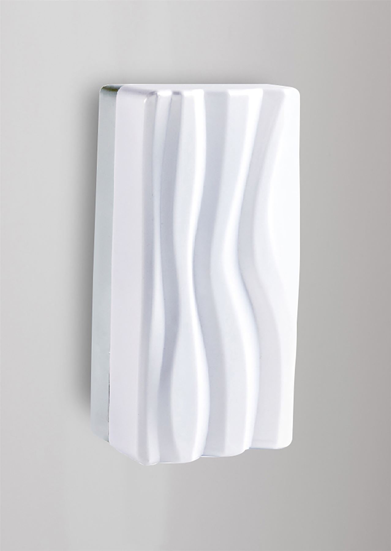 Mantra M5047 Arena Wall Light 12W LED White IP44 3000K, 720lm, Polished Chrome/White Acrylic, 3yrs Warranty