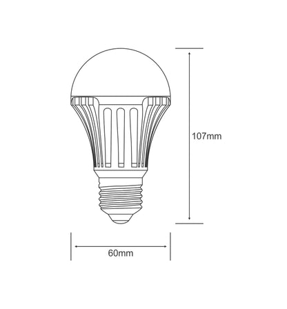 Luxram High Power SMD LED GLS E27 7W Warm White 2700K 620lm LED