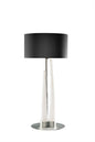 Mantra Estalacta Table Lamp 3 Light GU10 Indoor, Silver/Opal White with Black Shade