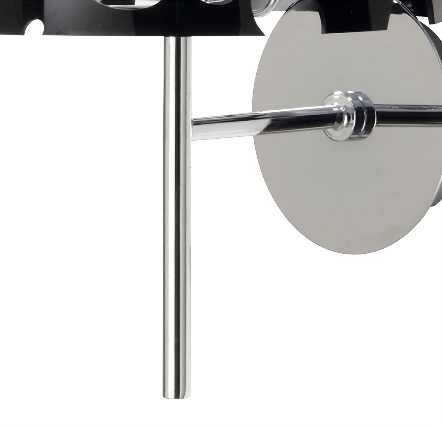 Mantra Lupin Wall Light 1 Light E27, Gloss Black/White Acrylic/Polished Chrome, CFL Lamps INCLUDED