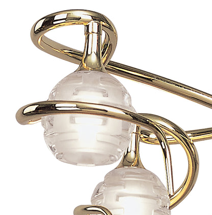Mantra Dali 58cm Telescopic Pendant Convertible To Semi Flush 4 Light G9, Polished Brass