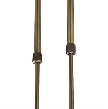 Mantra M1821 Loop Rectangular Telescopic Semi Flush Convertible 6 Light G9 ECO, Antique Brass