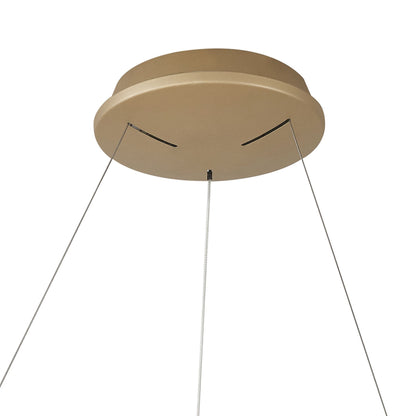 Mantra Fusion Niseko Ring Pendant 45cm 30W LED, 3000K-6000K Tuneable, 2100lm, Remote Control, Gold, 3yrs Warranty