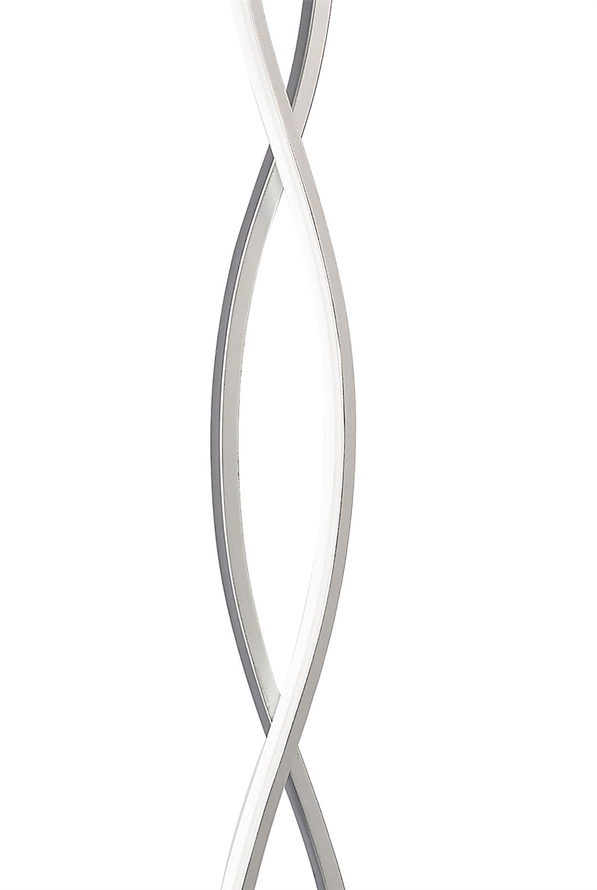 Mantra M4861 Sahara Floor Lamp 21W LED 3000K, 1470lm, Silver/Frosted Acrylic/Polished Chrome, 3yrs Warranty