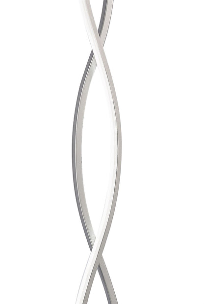 Mantra M4861 Sahara Floor Lamp 21W LED 3000K, 1470lm, Silver/Frosted Acrylic/Polished Chrome, 3yrs Warranty