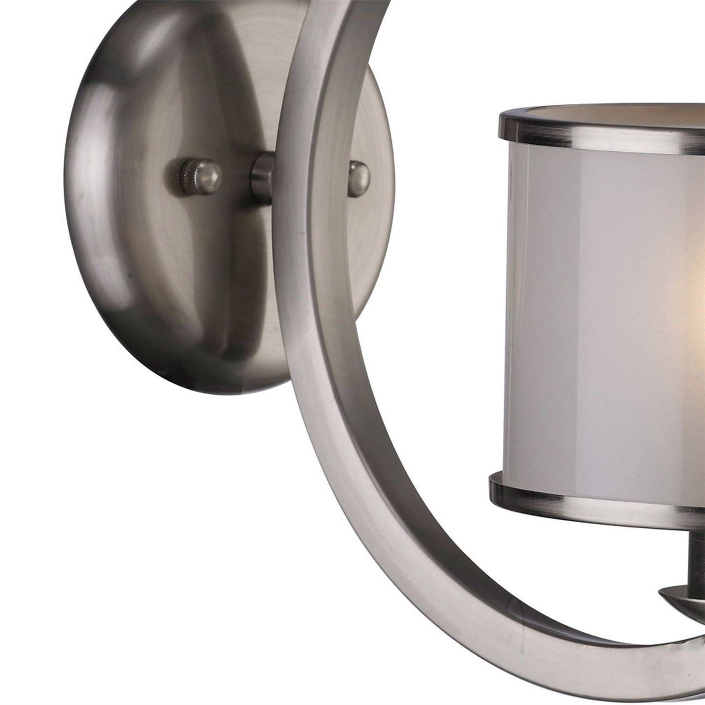 Diyas Lincoln Wall Light 1 Light E27 Satin Nickel/Glass/Crystal