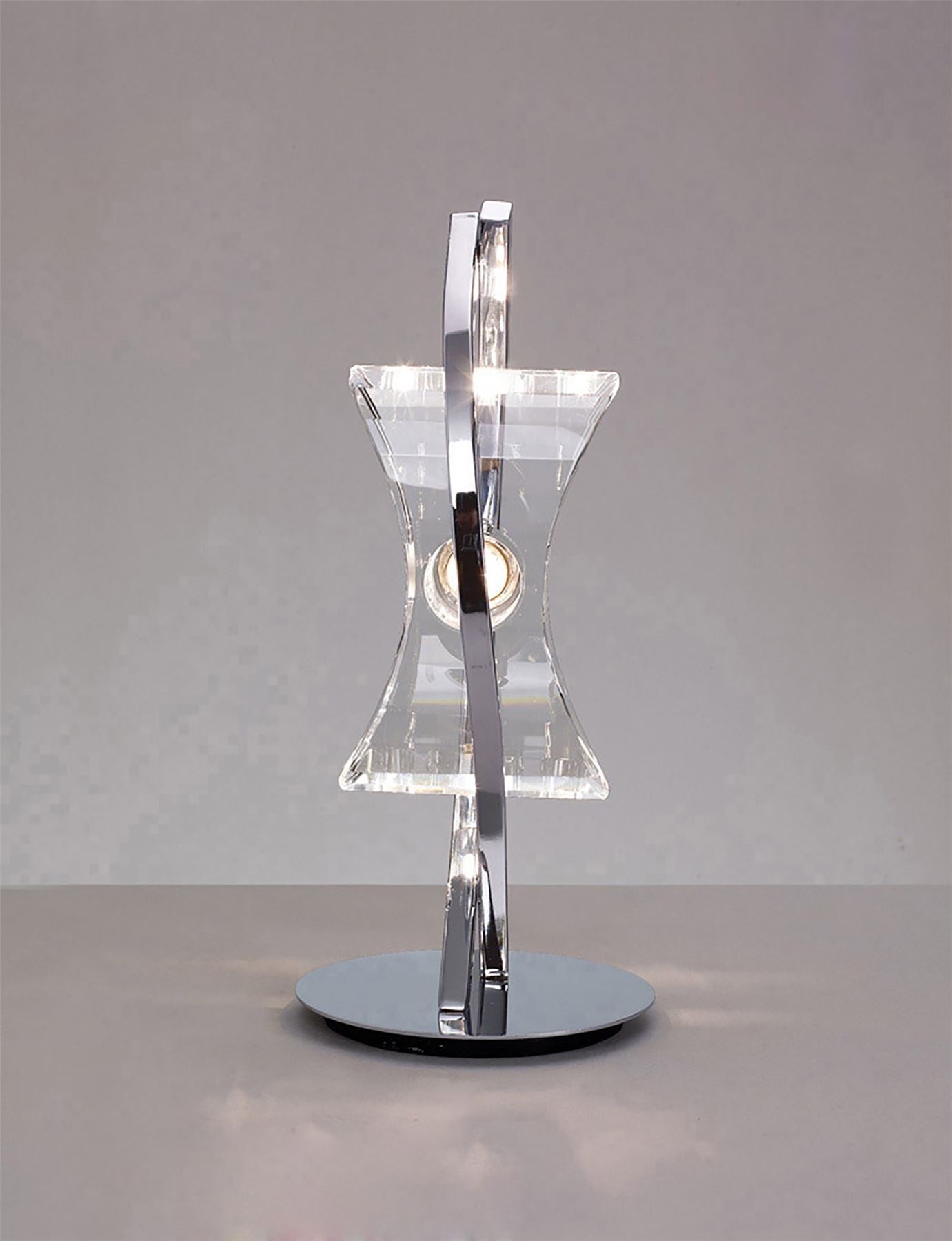 Mantra M0895 Kromo Table Lamp 1 Light G9 Looped Frame, Polished Chrome