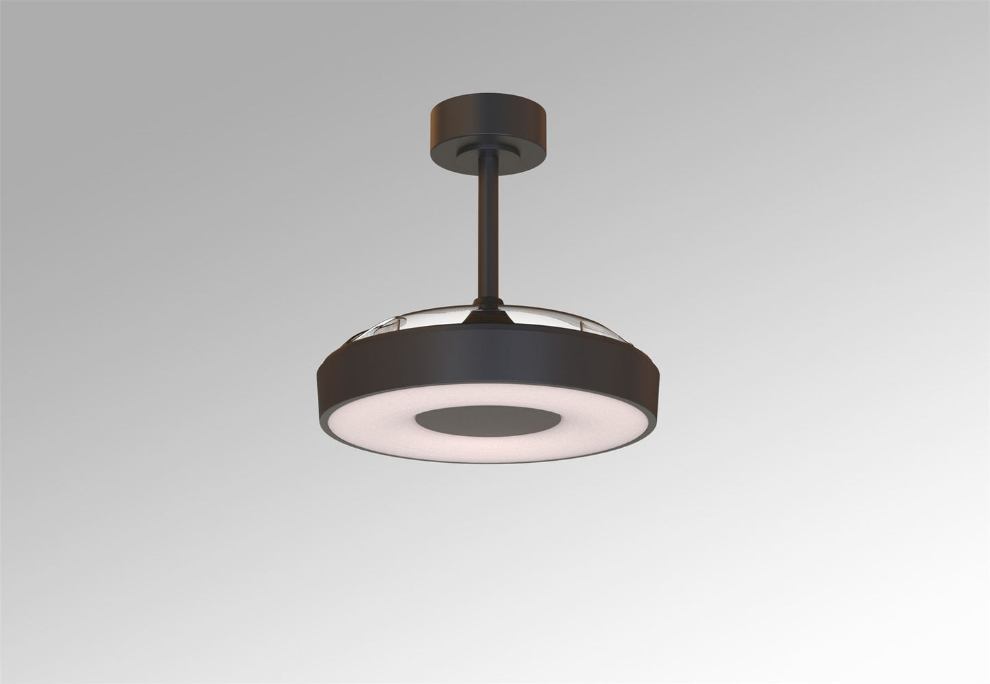 Coin Fan Mini Smart 40cm 36W LED Dimmable Ceiling With Built-In 25W DC Fan, 3000-5000K Remote, APP, Alexa & Google Voice Control, 5710lm, Black