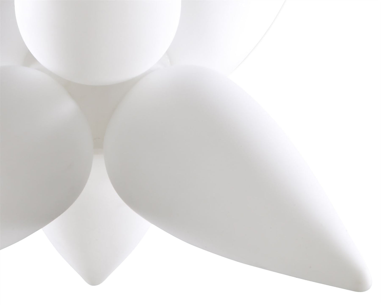 Mantra M1492 Palma Pendant 6 Light E27 Outdoor IP44, Matt White/Opal White