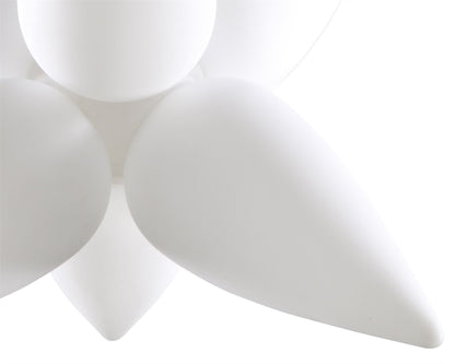 Mantra M1492 Palma Pendant 6 Light E27 Outdoor IP44, Matt White/Opal White