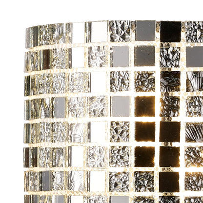 Diyas Camden Wall Light 2 Light G9 Polished Chrome/Mosaic Glass/Crystal