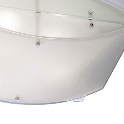 Diyas Vito Flush  3 Light E27 Polished Chrome/Mirror Ceiling Light Fitting
