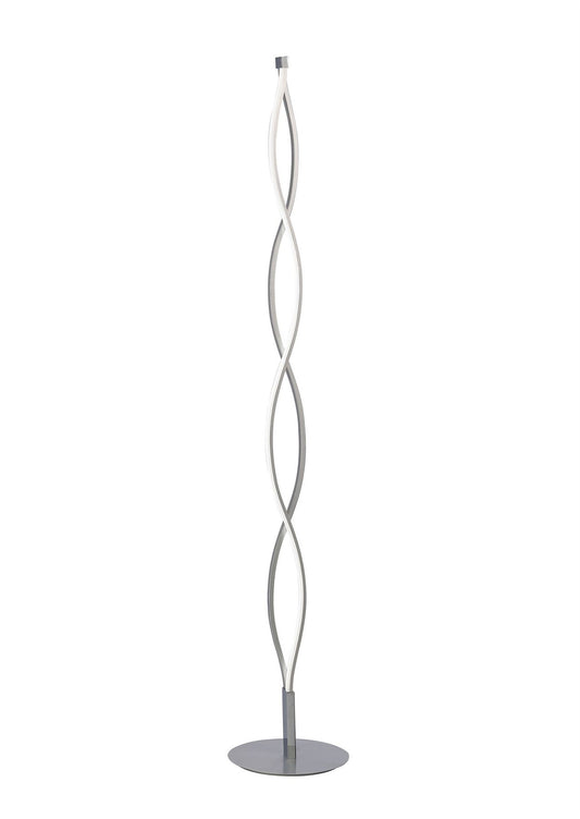 Mantra M4861 Sahara Floor Lamp 21W LED 3000K, 1470lm, Silver/Frosted Acrylic/Polished Chrome, 3yrs Warranty