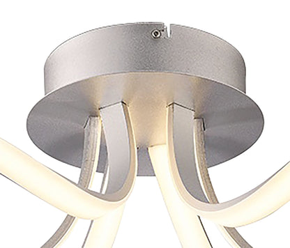 Mantra M4989 Knot Ceiling 36W LED 2 Looped Arms 3000K, 2850lm, Silver/Frosted Acrylic, 3yrs Warranty - M4989 Ceiling