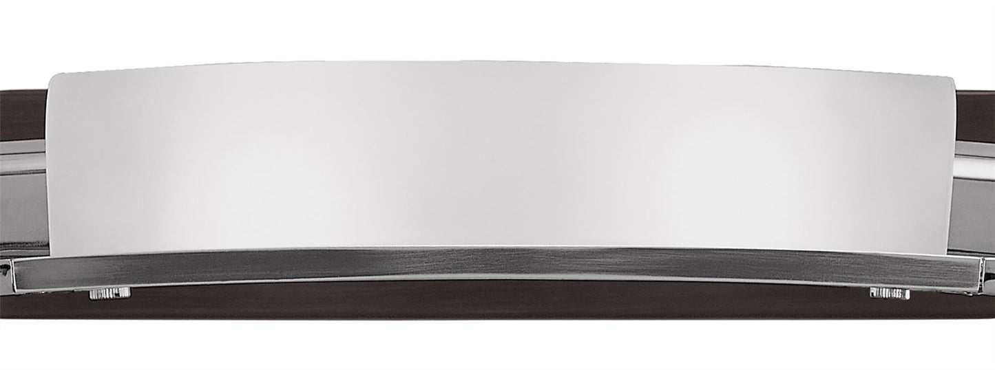 Mantra Zira Wall Light 2 Light G9, Polished Chrome/Frosted White Glass/Wenge