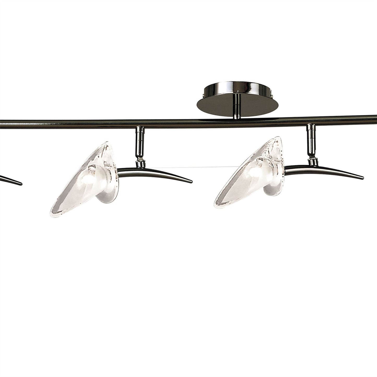 Mantra Flavia Linear Spot Light 3 Light G9 with Adjustable Heads, Black Chrome