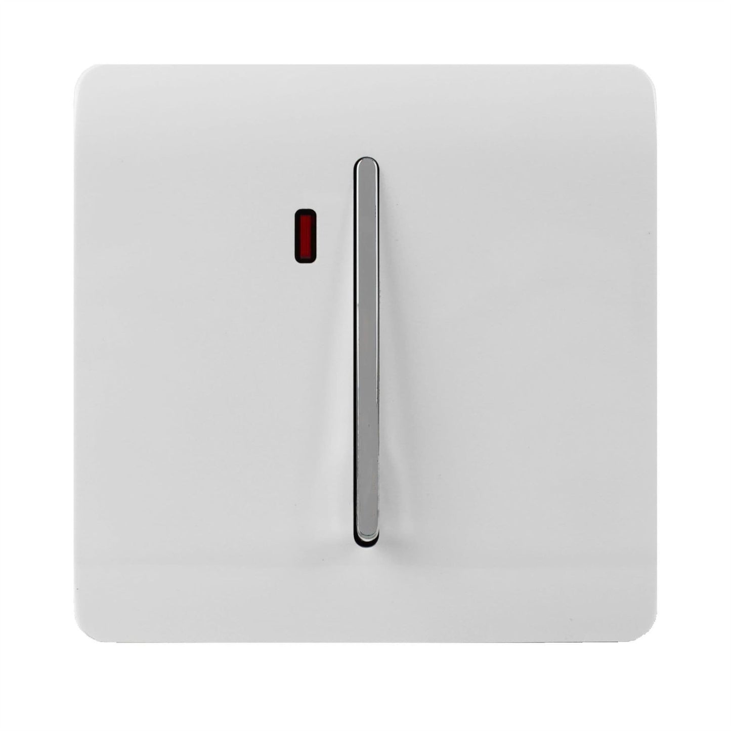 Trendi Artistic Modern Glossy 20 A  Light Switch & Neon Insert White ART-WHS1WH