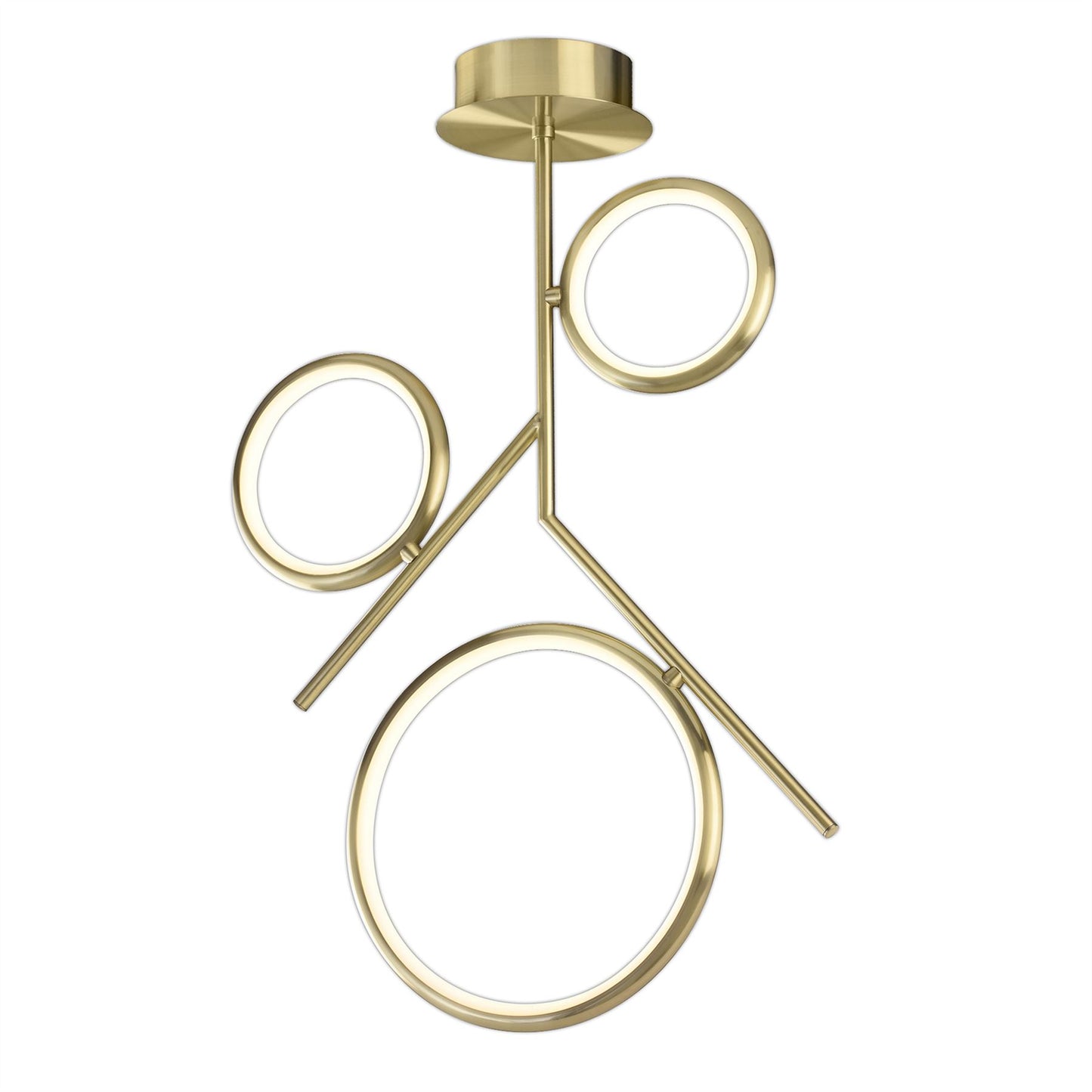Mantra Olimpia Ceiling Light, 36W LED, 3000K, 2700lm, IP20, Satin Gold, 3yrs Warranty