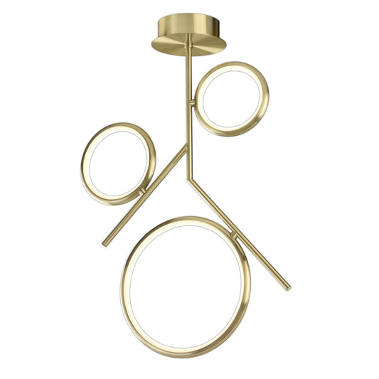 Mantra Olimpia Ceiling Light, 36W LED, 3000K, 2700lm, IP20, Satin Gold, 3yrs Warranty