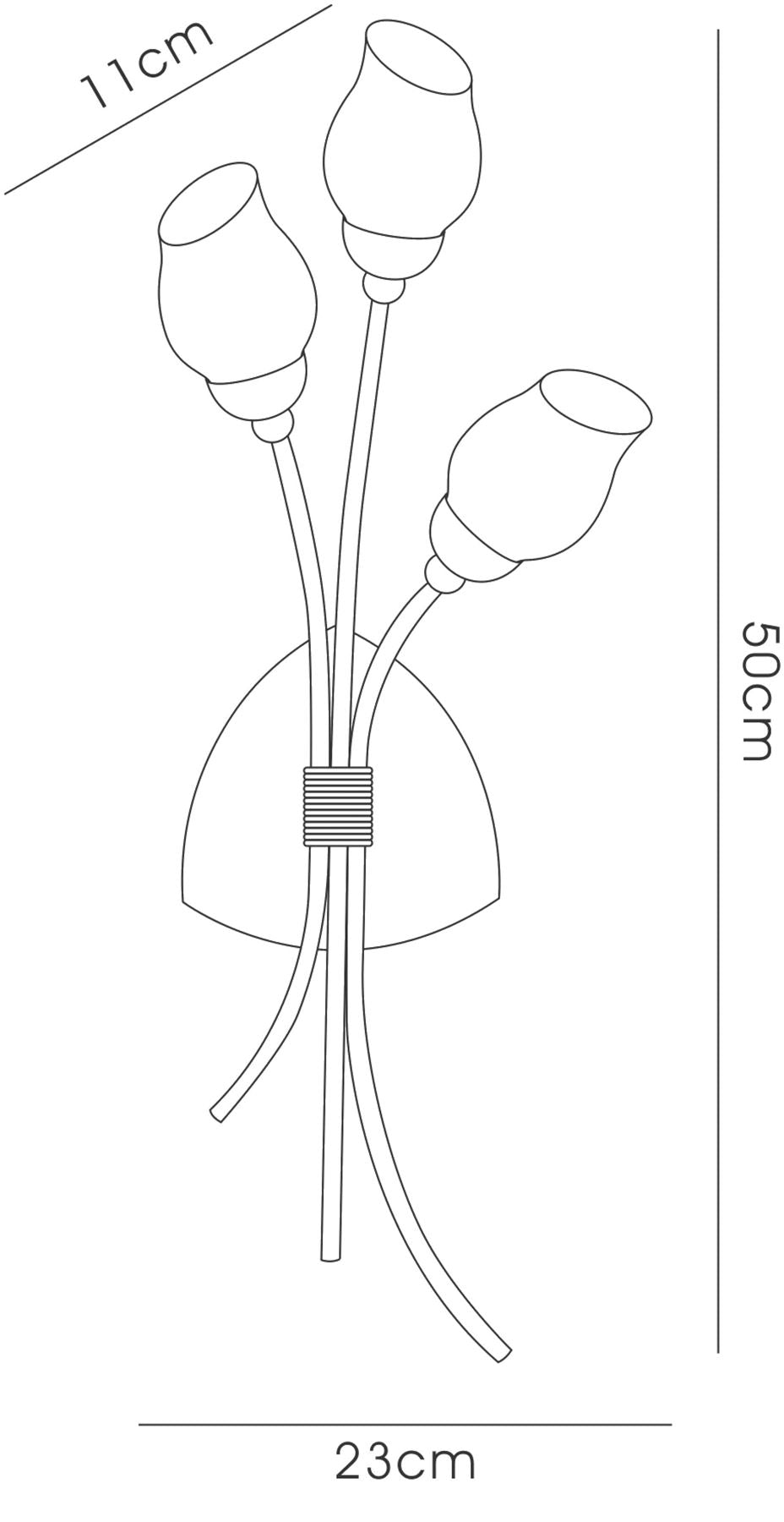 Diyas Rimini Wall Light 3 Light G9 Satin Brass/Opal Glass