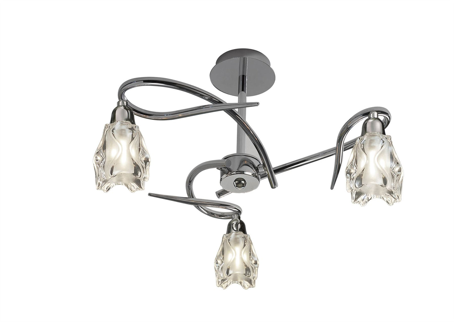 Mantra Amel 42cm Ceiling E14 3 Light Polished Chrome