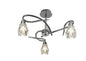 Mantra Amel 42cm Ceiling E14 3 Light Polished Chrome