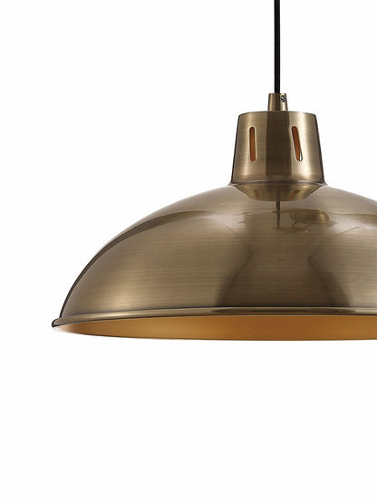 Deco Wellington 37cm Pulley System Pendant 1 Light E27 Antique Brass