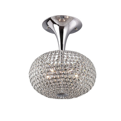 Diyas Vado 35cm Semi Flush 5 Light G9 Polished Chrome/Crystal