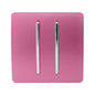 Trendi 2 Gang Artistic Modern Glossy Tactile Home Automation Switch Pink