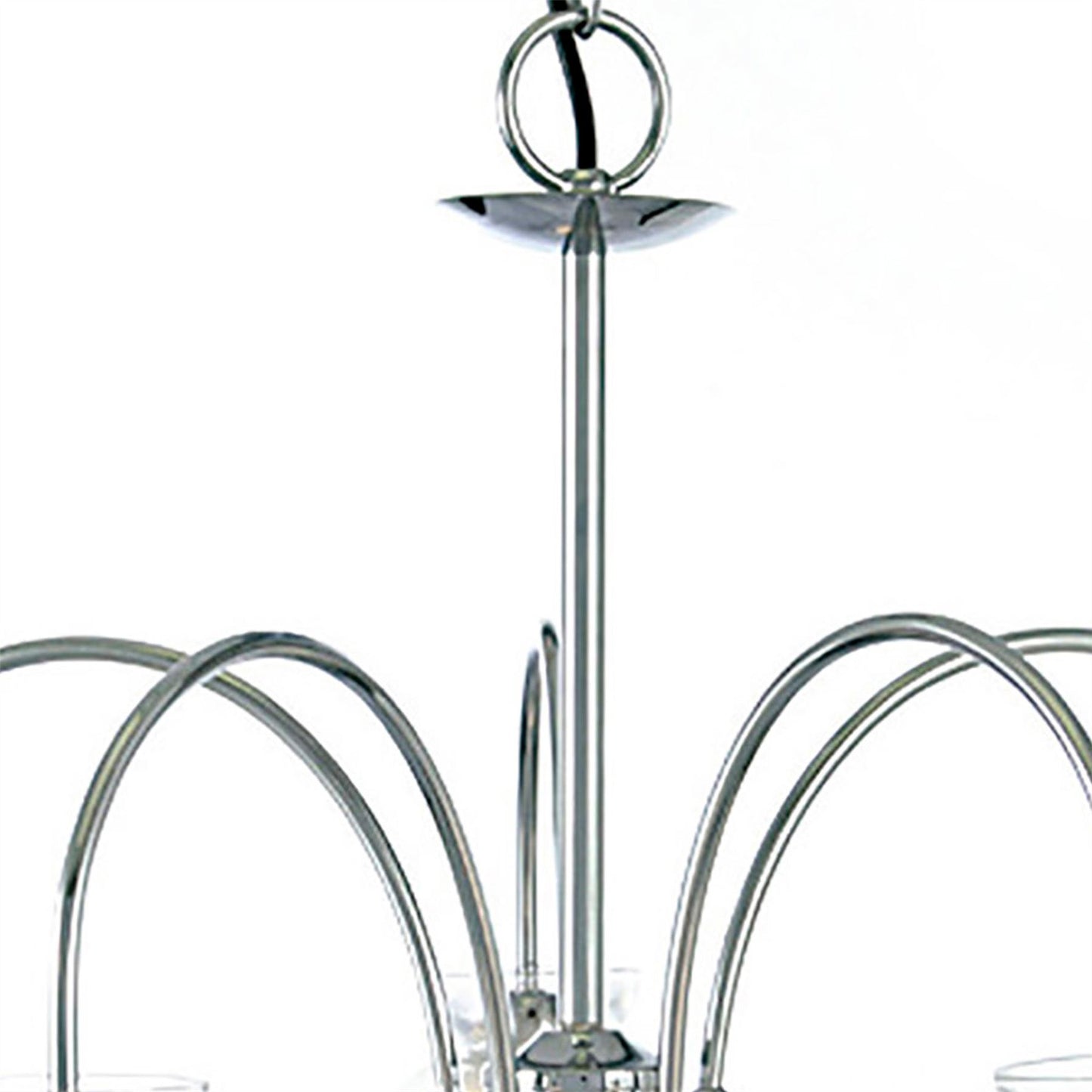 Diyas Malvina 64cm /Semi Flush 5 Light G9 Polished Chrome/Clear Glass Ceiling Pendant Light Fitting