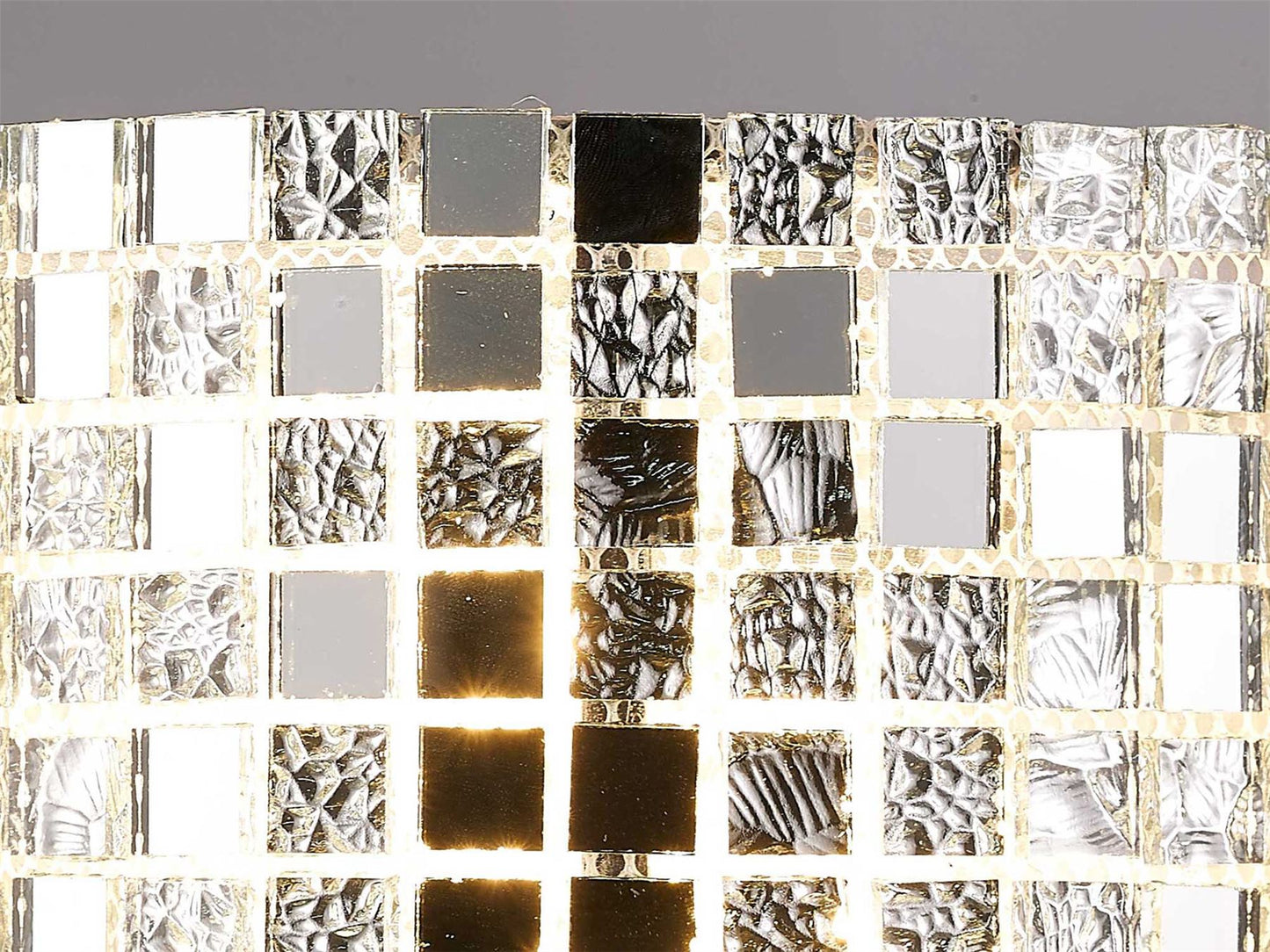 Diyas Camden Wall Light 2 Light G9 Polished Chrome/Mosaic Glass/Crystal